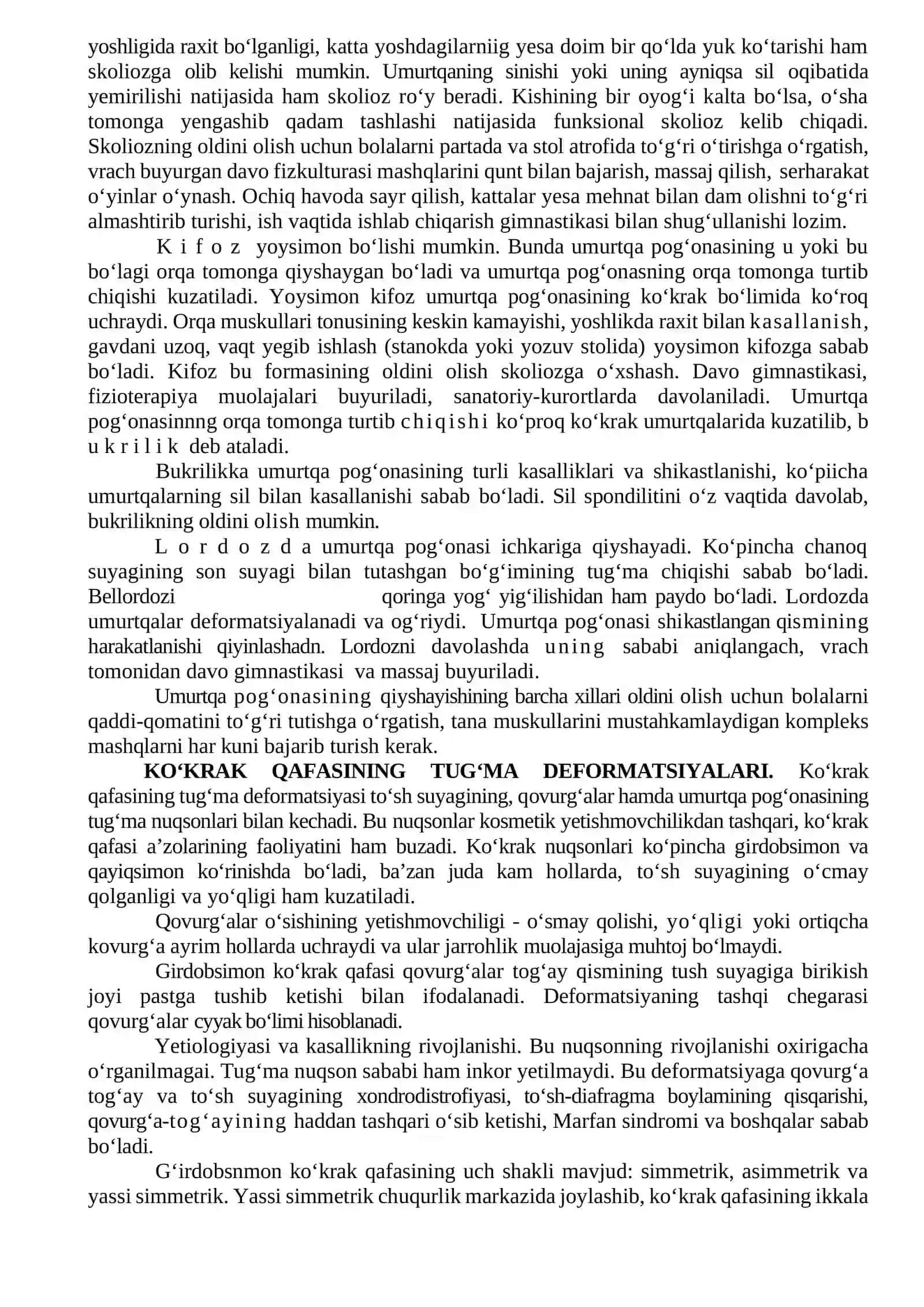UMURTQA POG‘ONASI VA UNING BIRIKISHI 2