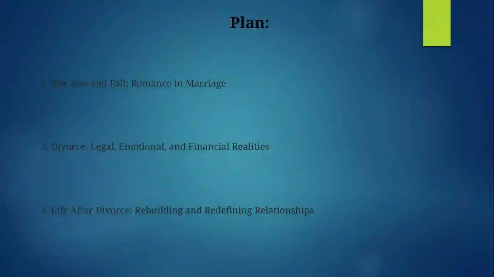 Romance and divorce 2