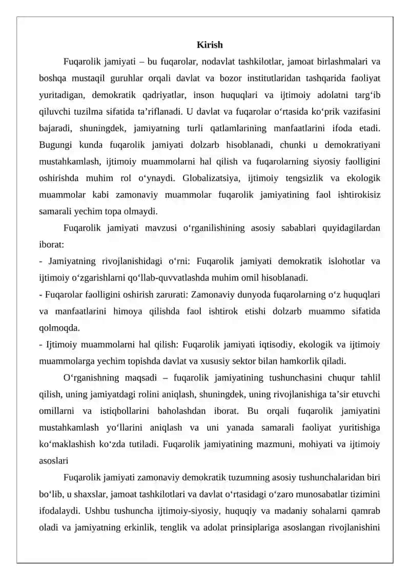 Fuqarolik jamiyatining ijtimoiy, Iqtisodiy asoslari 2