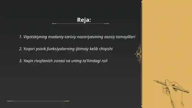 Vigotskiyning madaniy-tarixiy konsepsiyasi 2