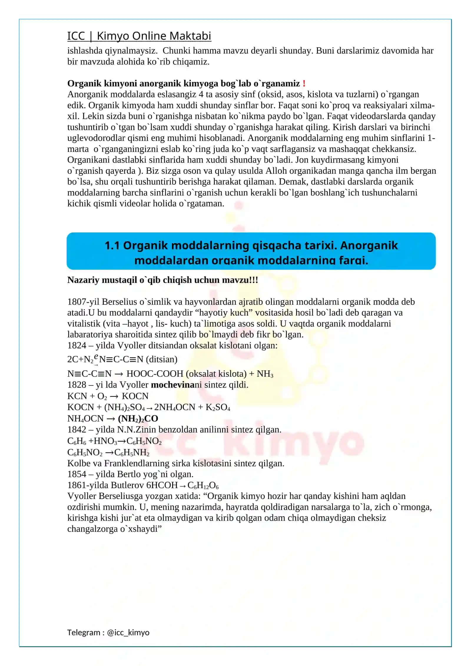 ORGANIK KIMYONI ENDI BOSHLAGANLAR UCHUN MASLAHATLAR 2