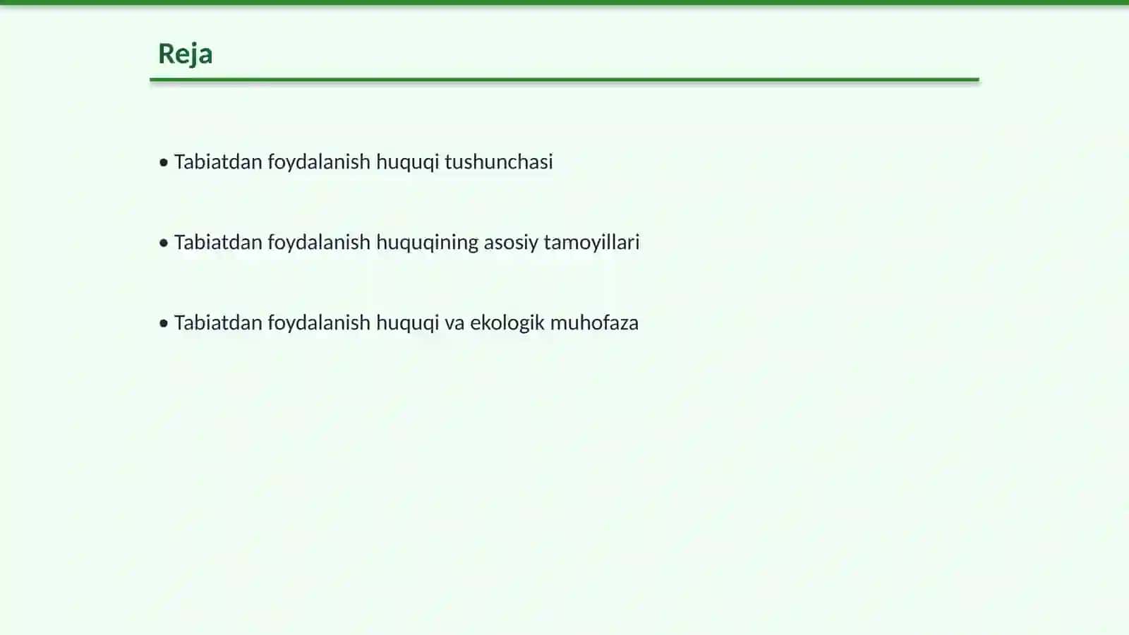 Tabiatdan foydalanish huquqi 2