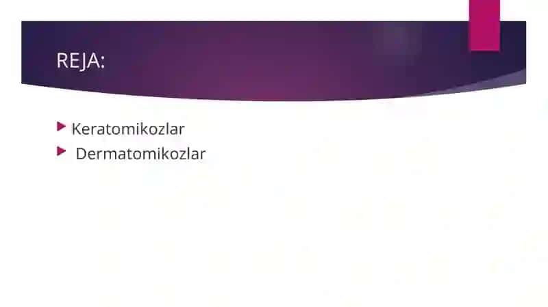 Keratomikozlar va Dermatomikozlar 2