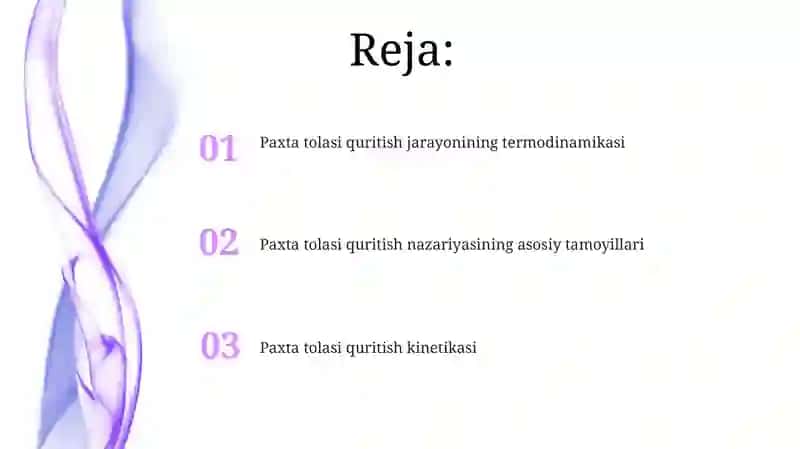 Paxta tolasi quritish kinetikasi 2