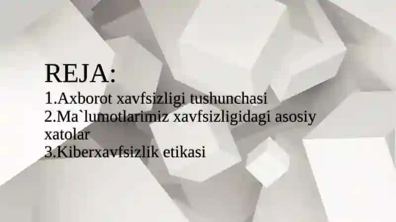 Xavfsizlik va etikamuammolari 2