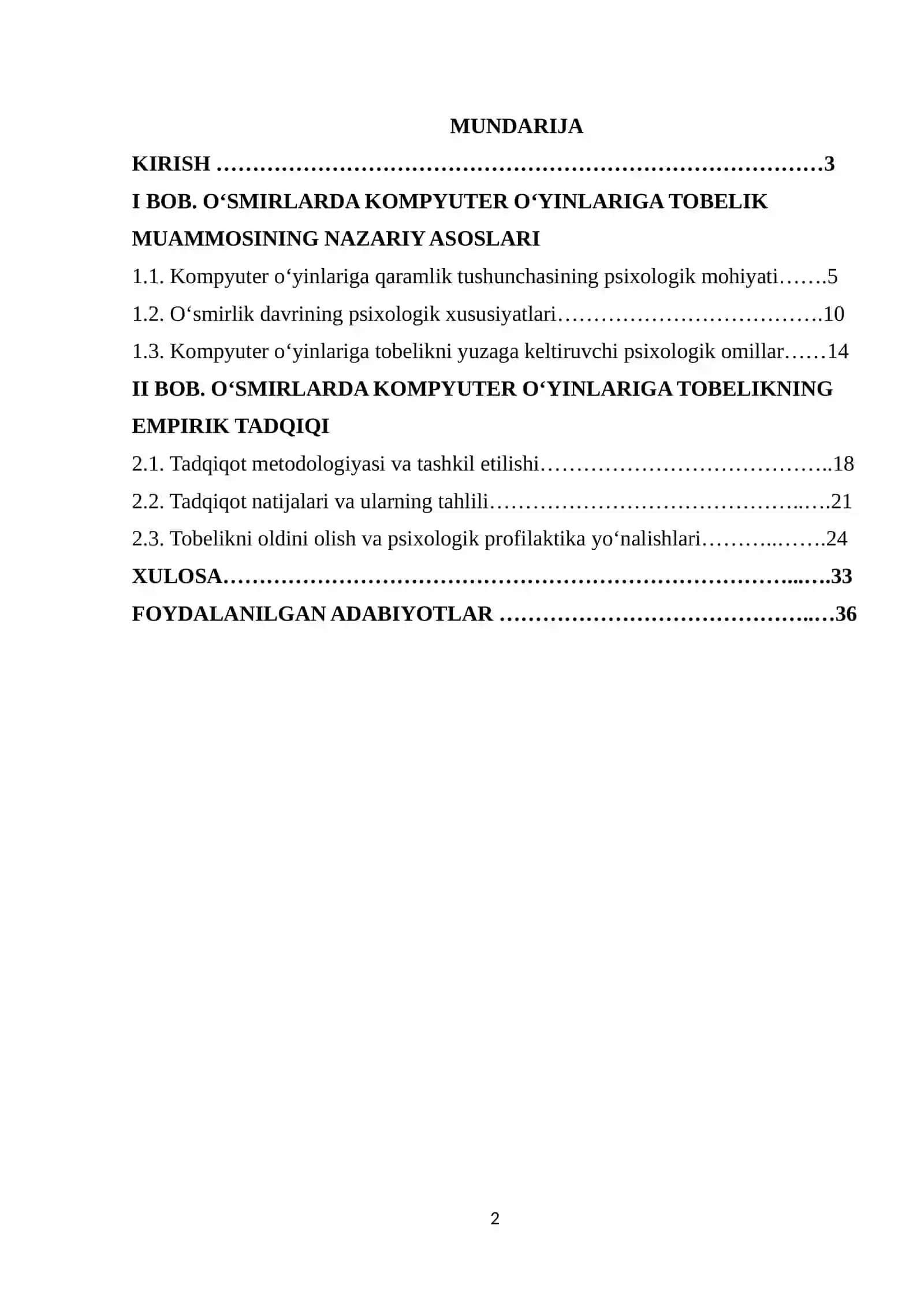 OʻSMIRLARDA KOMPYUTER OʻYINLARIGA BOʻLGAN TOBELIKNING PSIXOLOGIK OMILLARI 2