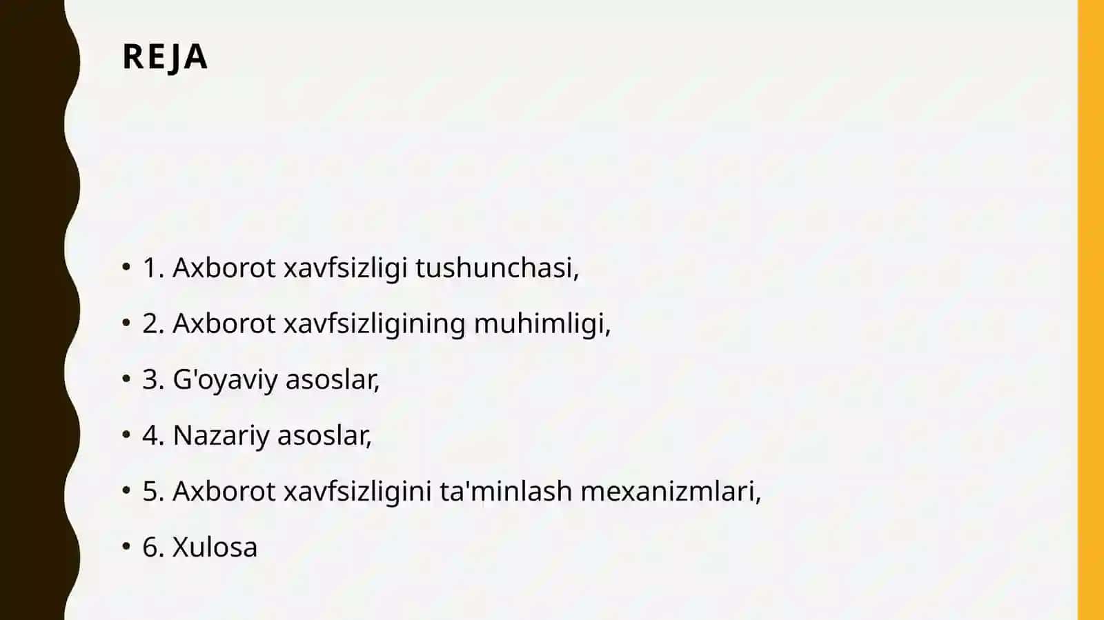 Axborot xavfsizligini ta'minlashning g'oyaviy - nazariy asoslari 2