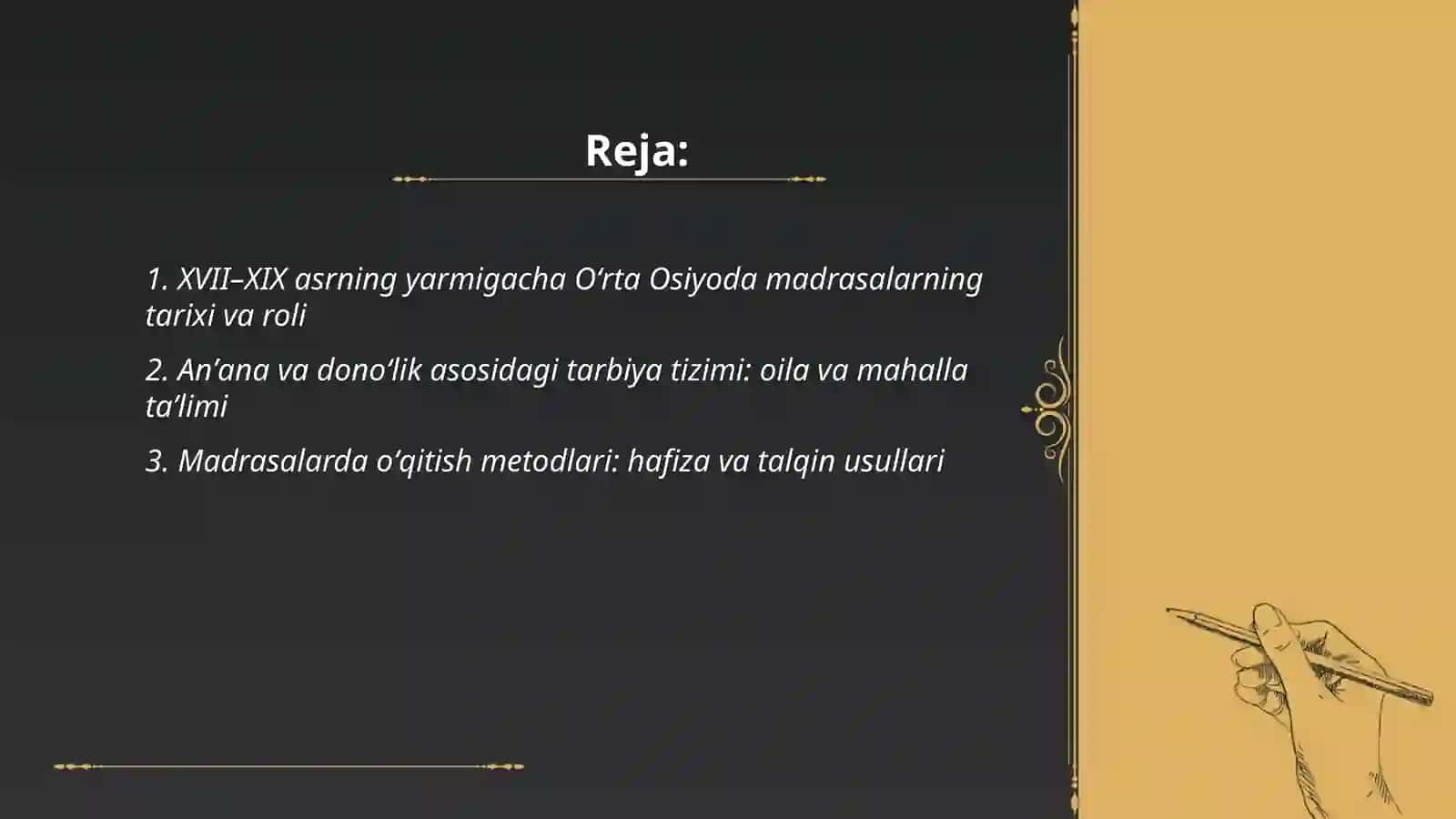 XVII asrdan XIX asrning yarmigacha tarbiya, maktab va pedagogik fikrlar rivoji 2