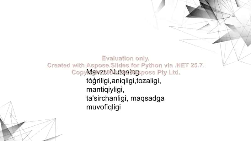 Nutqning Tòģriligi 2