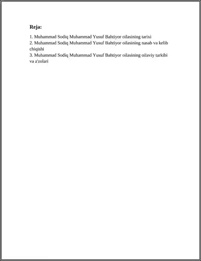 MUHAMMAD SODIQ MUHAMMAD YUSUF BAHTIYOR OILA 2