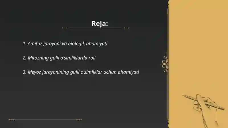Amitoz, mitoz va meyozning ahamiyati 2