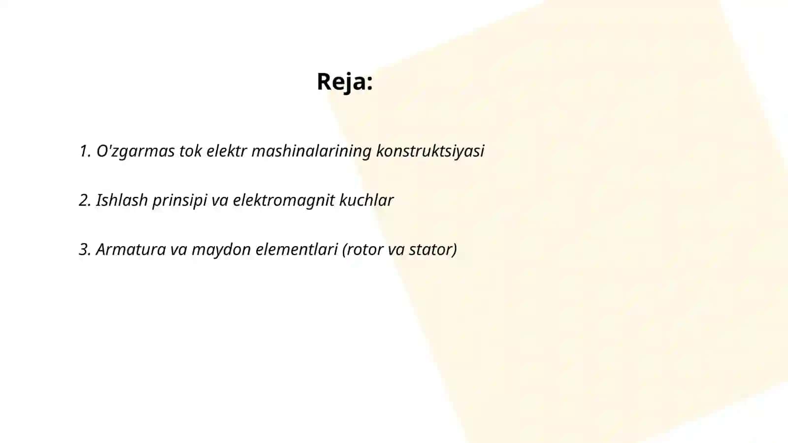 O'zgarmas tok elektr mashinalari 2