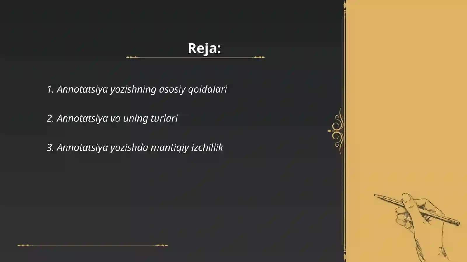 Annotatsiya yozish 2