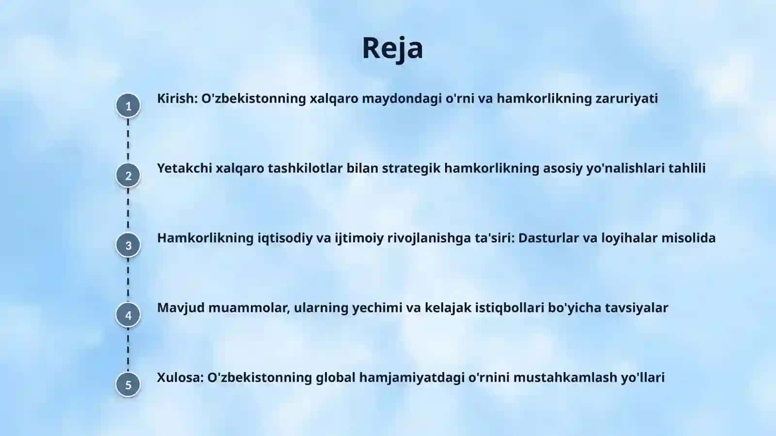 O'zbekistonning xalqaro tashkilotlar bilan hamkorlik aloqalari 2