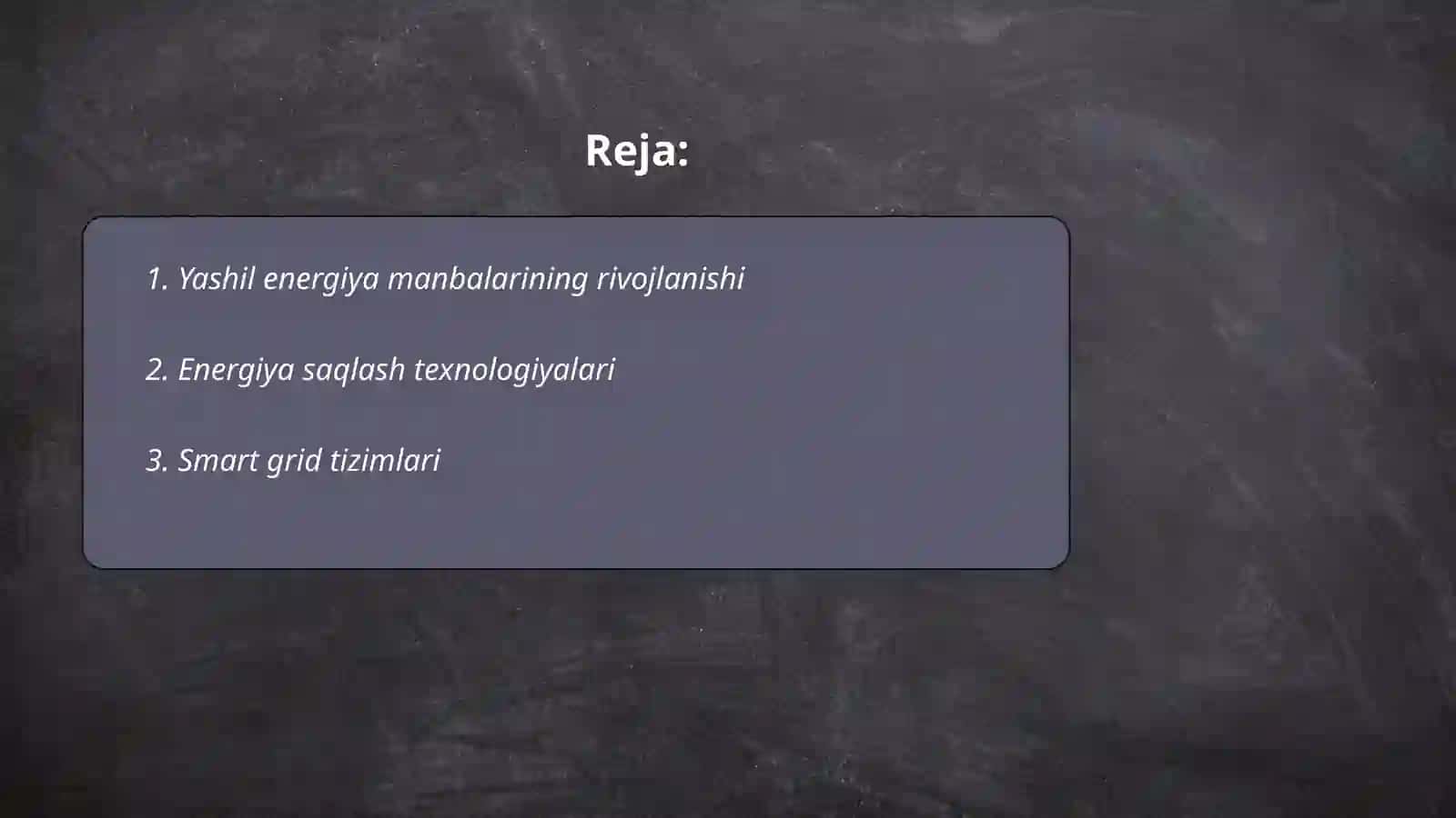 Elektr energiyasi bozoridagi innovatsiyalar va tahdidlar 2