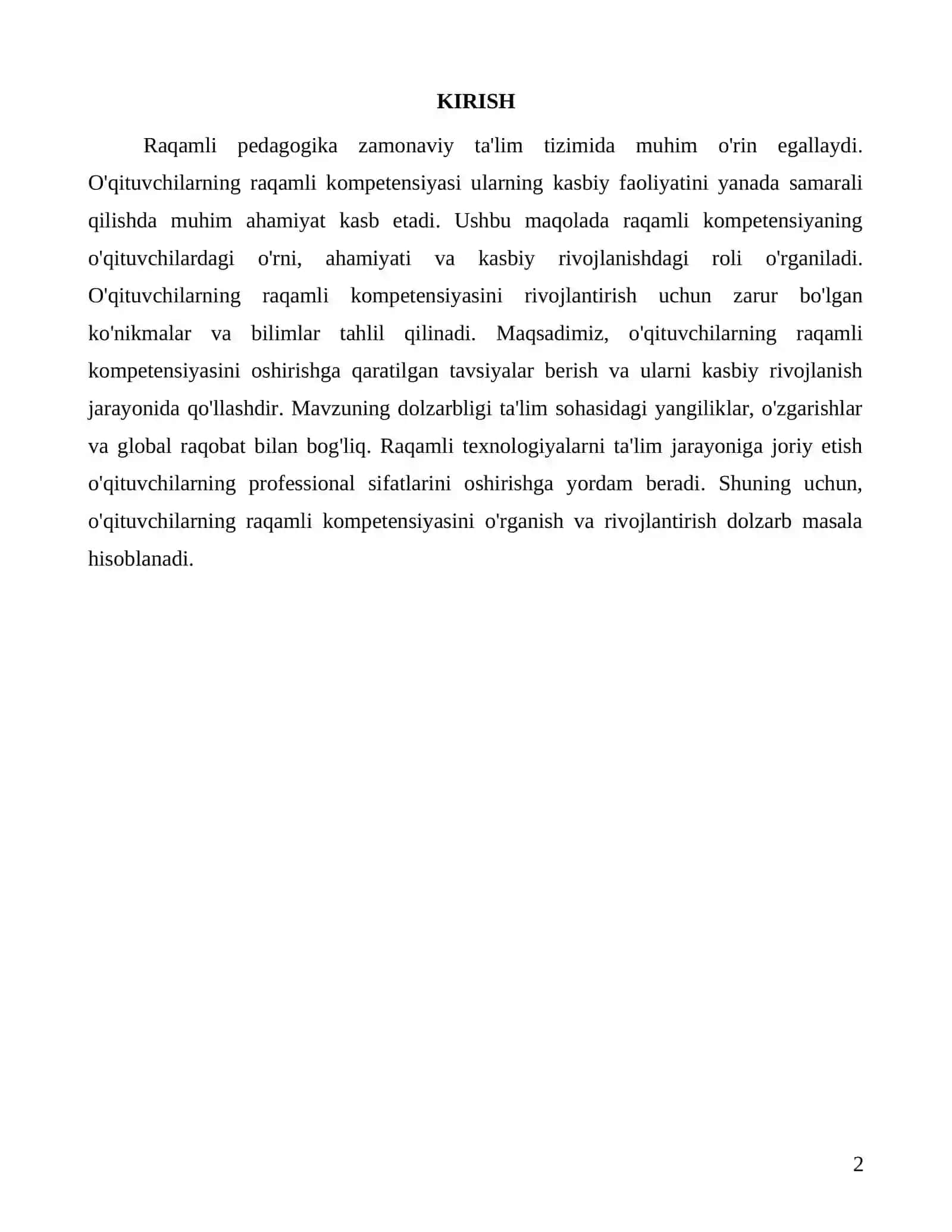 O’qituvchilarda raqamli kompetensiyaning o’rni va ahamiyati 2