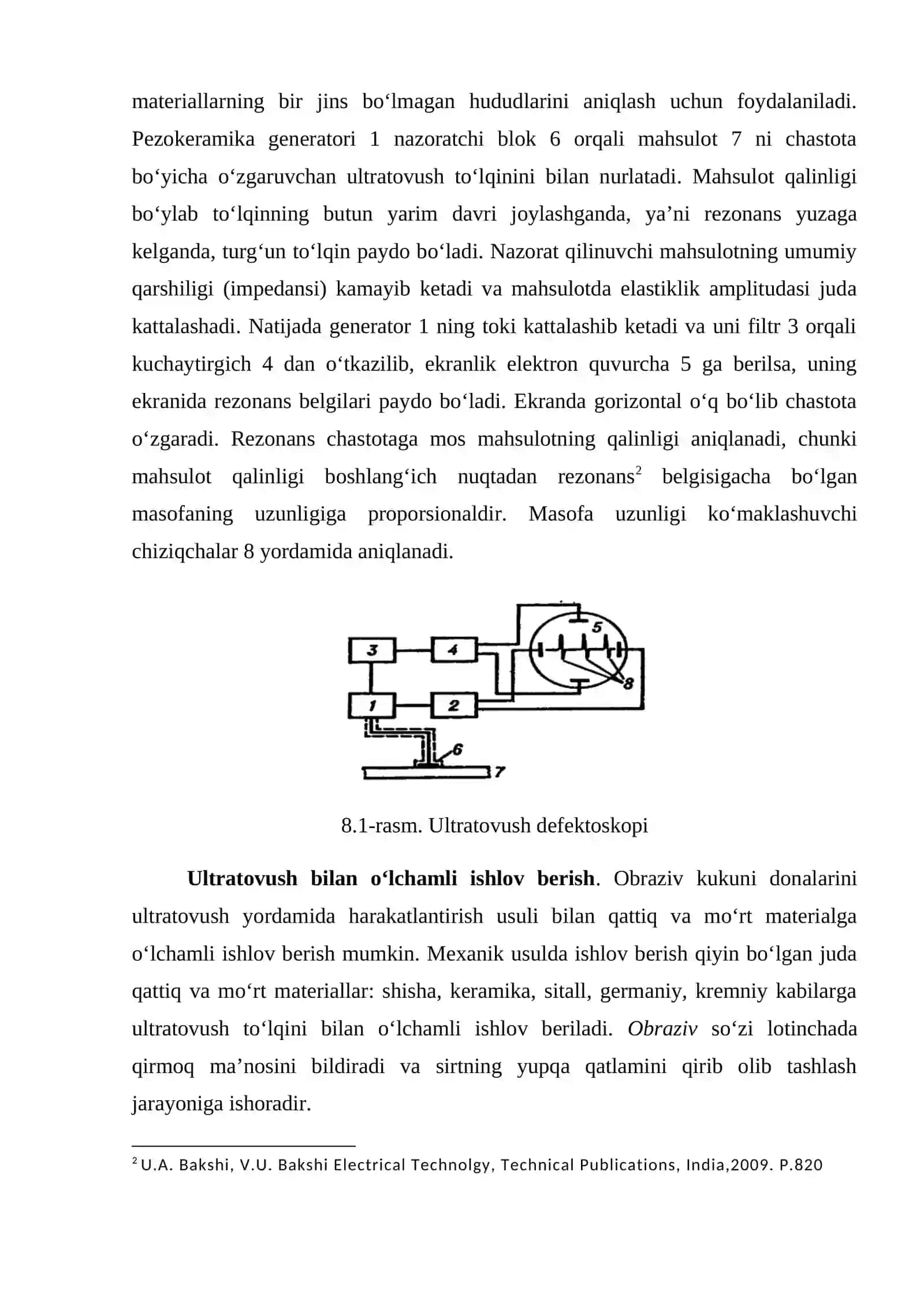 Ultratovush bilan materiallarga ishlov berish 2