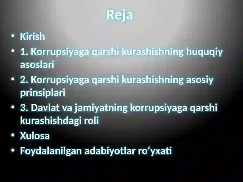 Korrupsiyaga qarshi kurashishning asosiy prinsiplari 2
