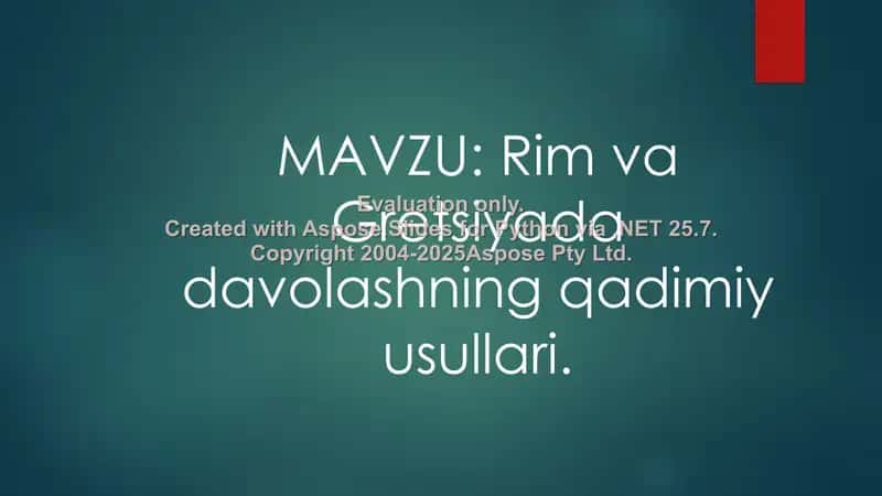 Qadimgi Rim va Gretsiyada Davolashning Qadimiy Usullari 2