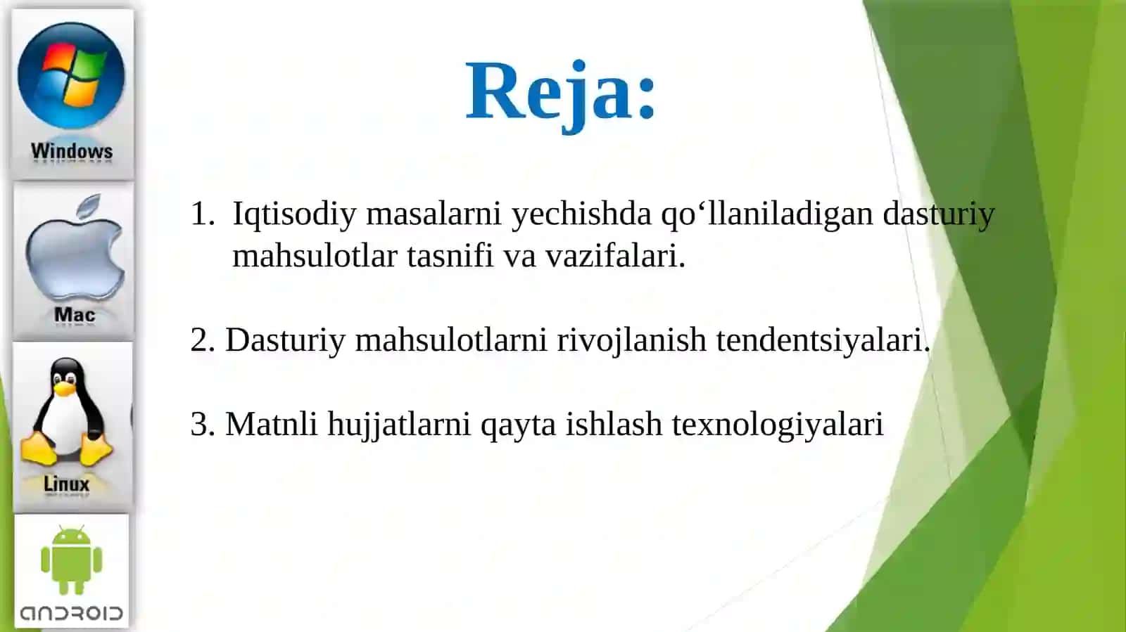 DASTURIY TA’MINOT VA UNING RIVOJLANISH TENDENSIYALARI 2