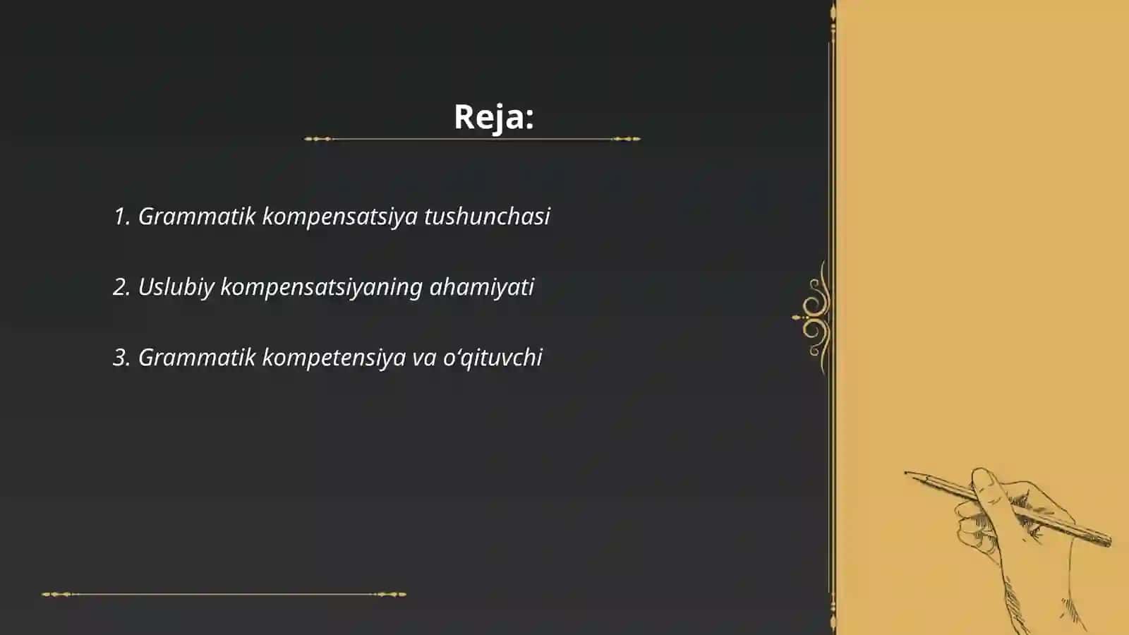 Oʻqituvchining grammatik va uslubiy kompensatsiyasi 2