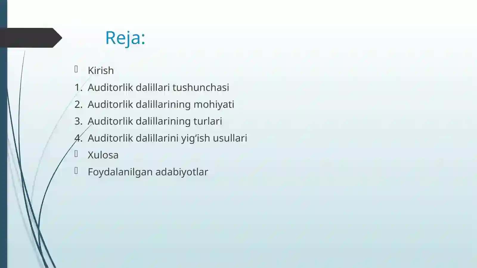 Auditorlik dalillari 2