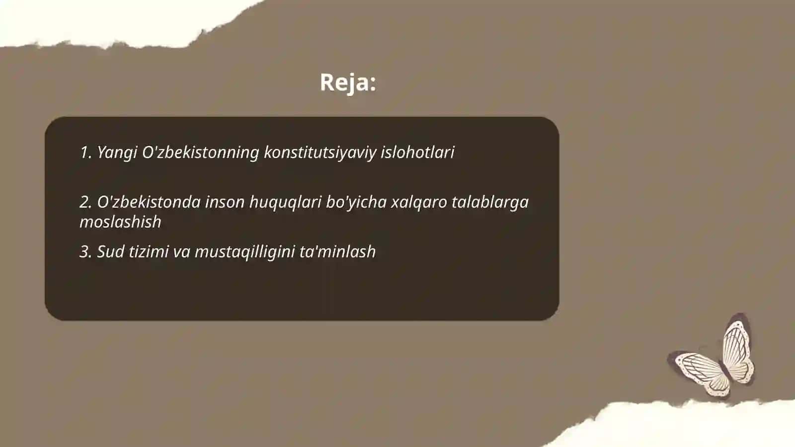 Yangi O'zbekistonda inson haq-huquqlari va erkinliklari kafolatining yaratilishi 2