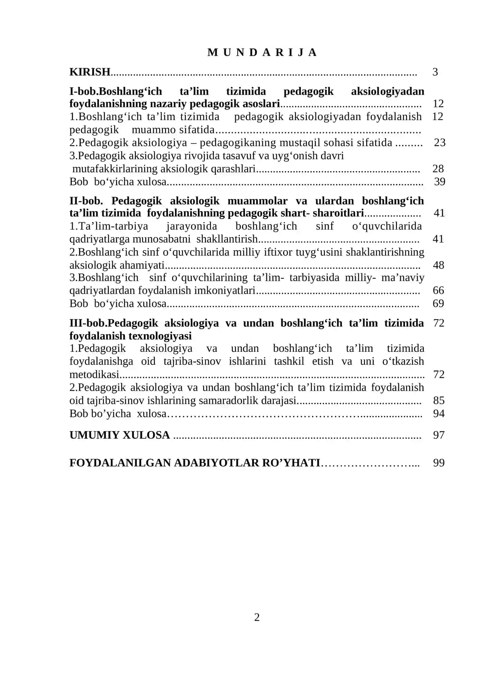 Pedagogik aksiologiya va undan boshlang‘ich ta’lim tizimida foydalanish texnologiyasi 2
