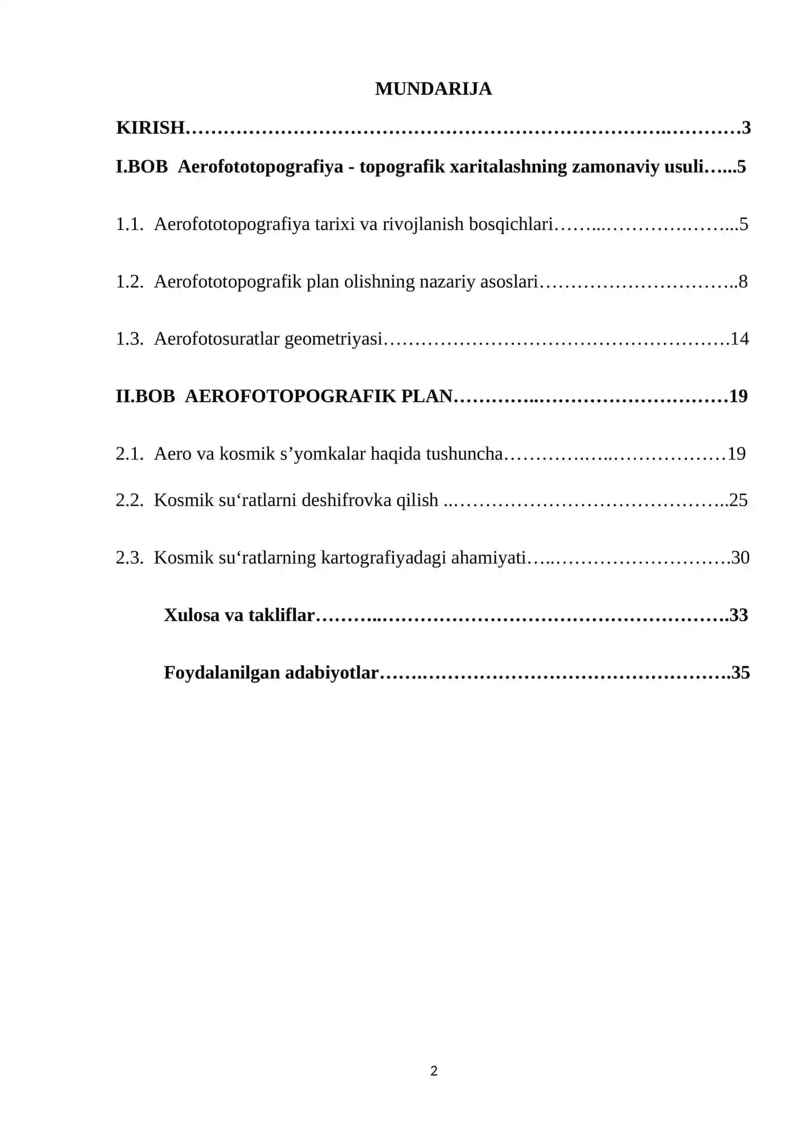 Aerofototopografik plan olish 2