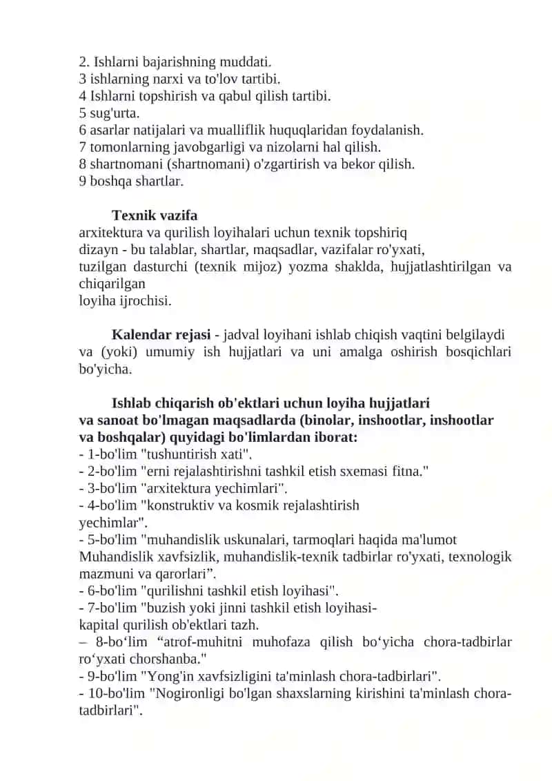 Qurilish turlari va xarakteri 2