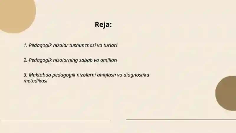 Pedagogik nizolar va ularni bartaraf etish tehnologiyasi. 2