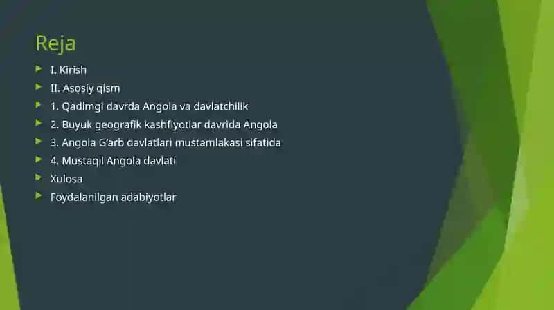 Angola davlatchiligi shakllanishi va rivojlanishining kartografik tahlili(tarixiy mavzuli va siyosiy kartalar misolida) 2