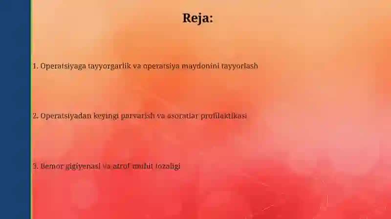 Xirurgik bemorlarni parvarish qilish asoslari 2