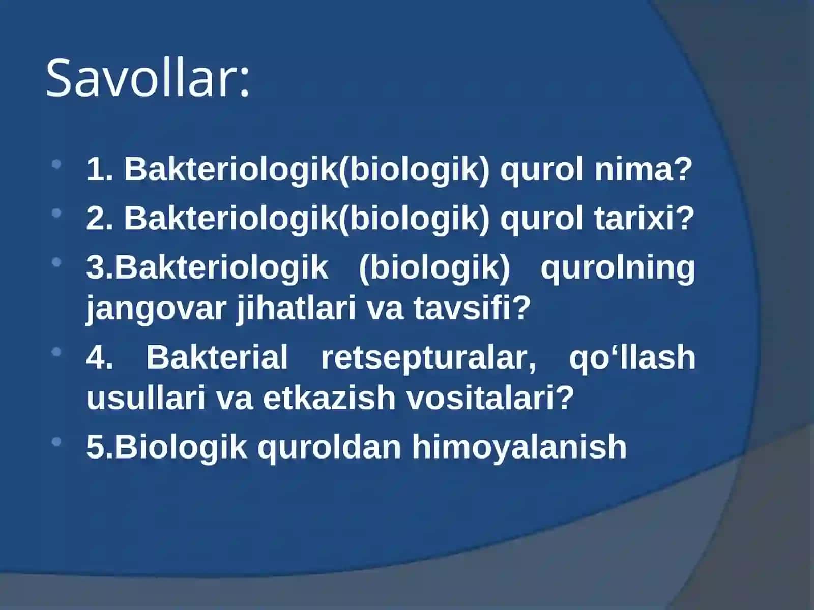 Bakteriologik(biologik) qurol 2