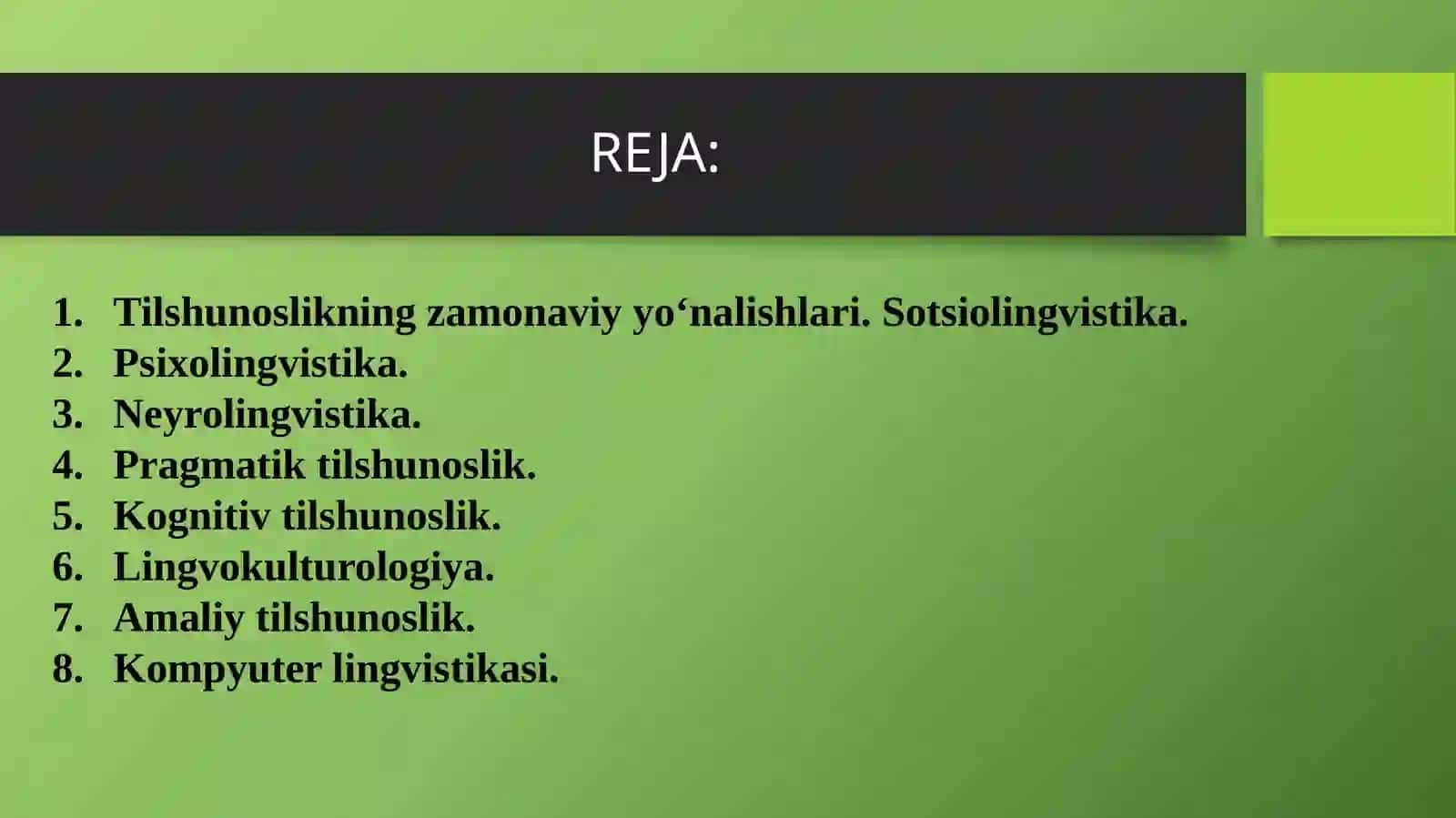 XXI asr dunyo tilshunosligi 2