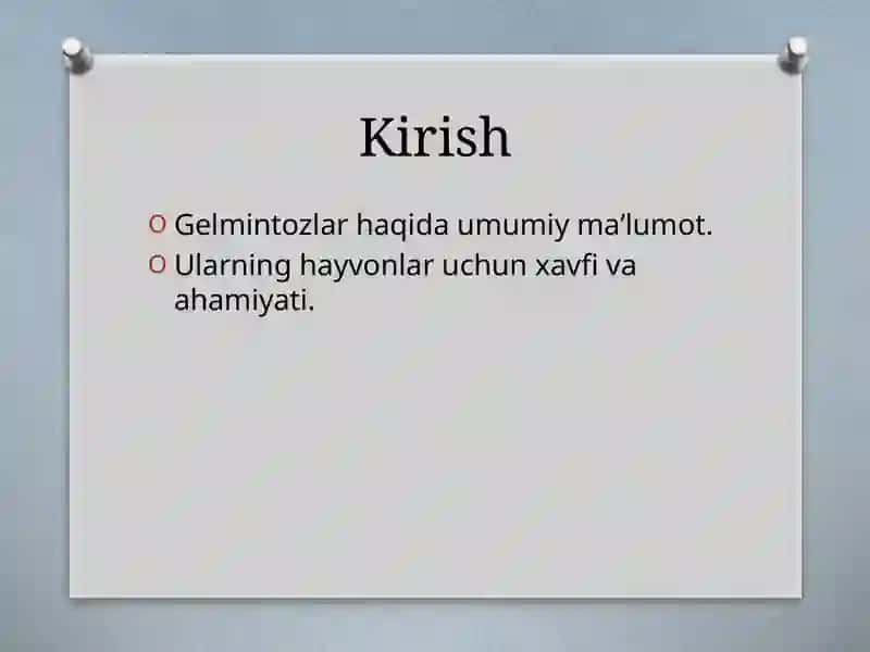 Tirikhayvonlarnigelmintlarbilanzararlanishinilaboratoriyadatekshirishusullari 2