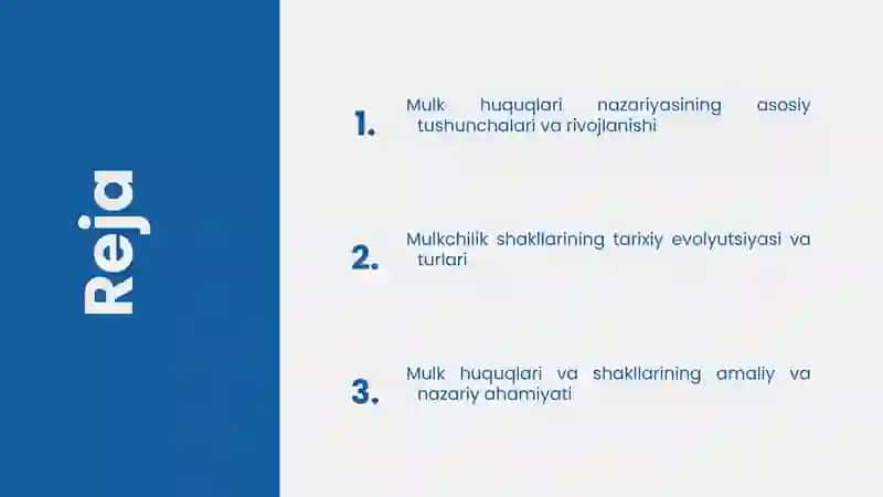 Mulk huquqlari nazariyasi va amaliyati 2