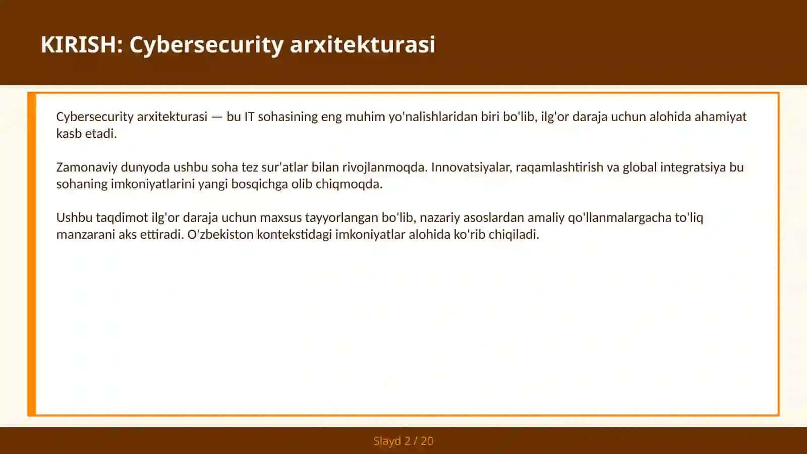 CYBERSECURITY ARXITEKTURASI 2