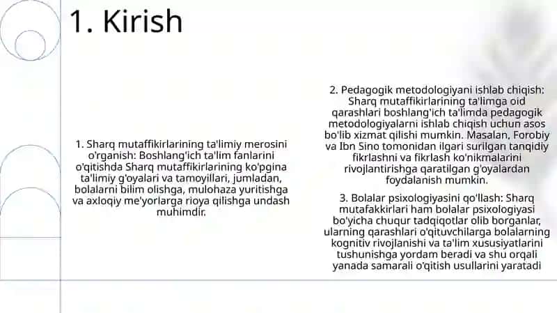 Boshlangich Talim Fanlarini Oqitilish Jarayonida Sharq Mutaffakirlari Merosidan Foydalanish 2
