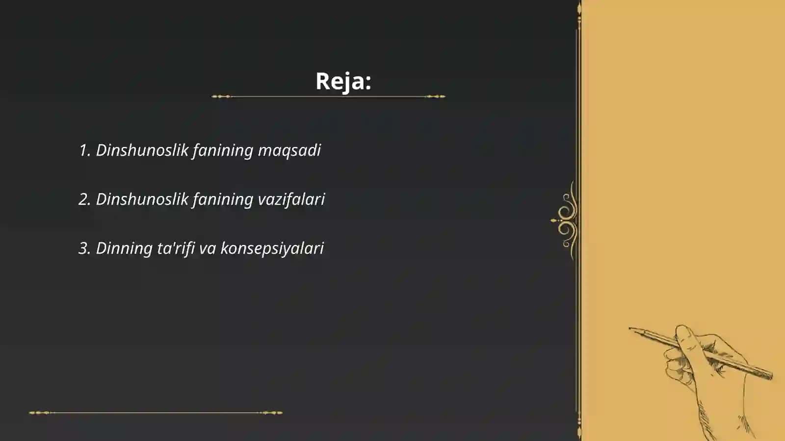 Dinshunoslik fani maqsad va vazifalari 2