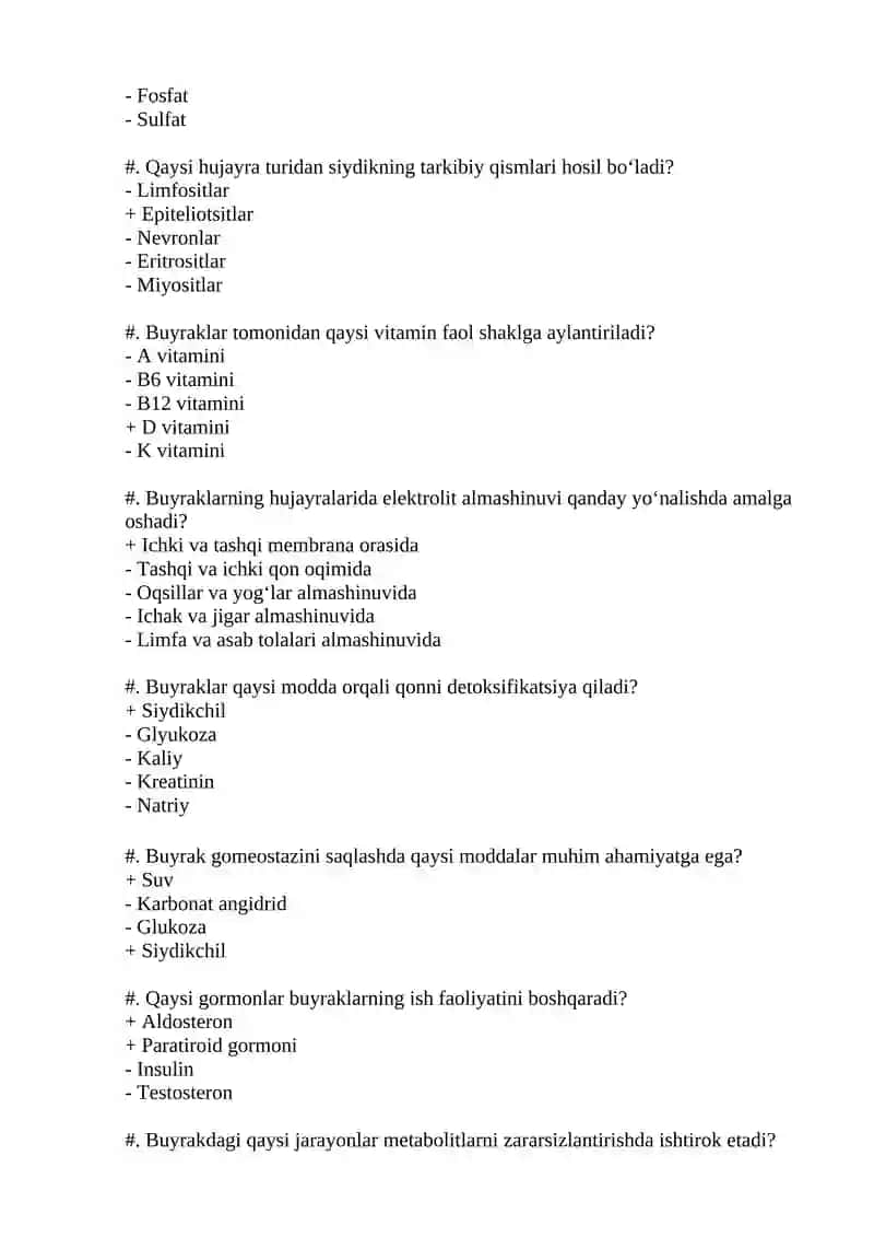 Buyrak biokimyosi 2
