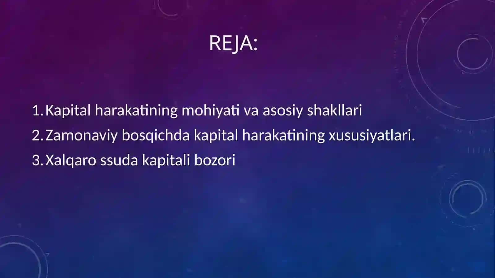 Jahon Iqtisodiyotining tarmoqlari 2