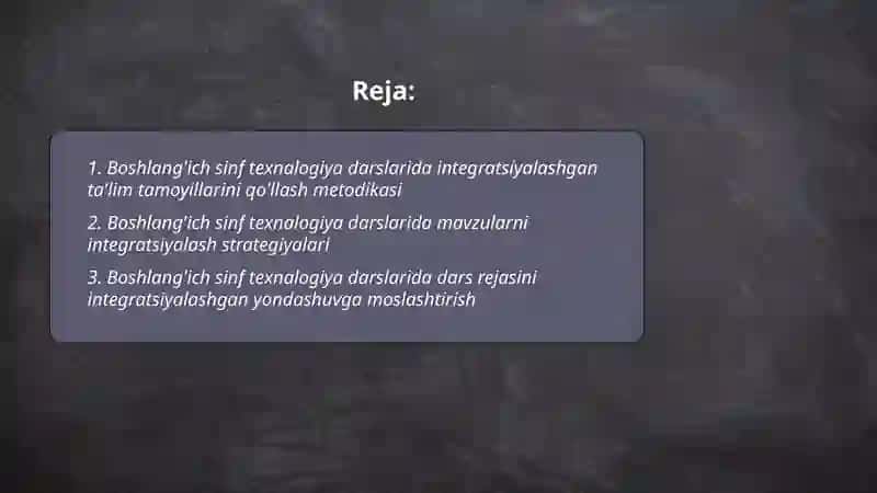 Boshlang'ich sinf texnalogiya darslarida integratsiyalashgan ta'limda foydalanishning metodik xususiyatlari 2