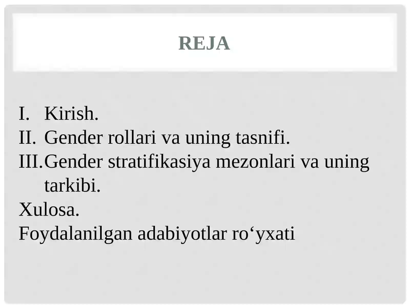 Gender rol, gender stratifikasiya 2