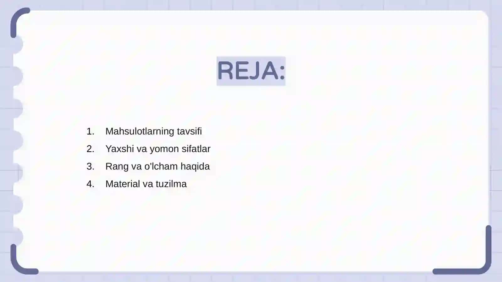 Adjectivlar va ularning tavsifi 2