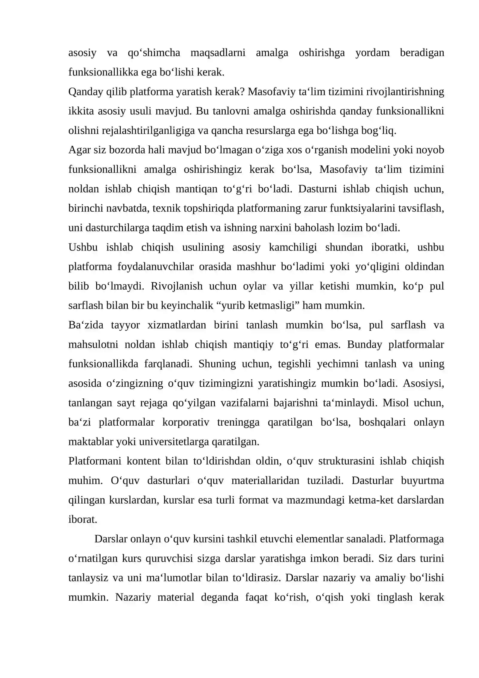 MULTIMEDIA TEXNOLOGIYALARIGA ASOSLANGAN O‘QUV KURSI PLATFORMASINI ISHLAB CHIQISH TALABLARI 2