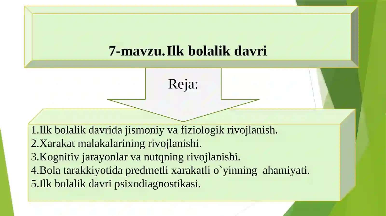 Чақалоқлик давридаги психик тараққиёт 2