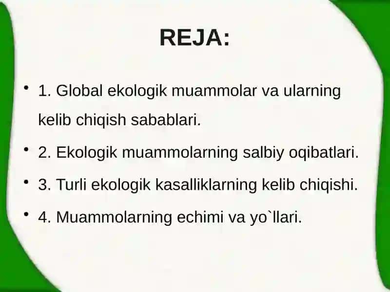 Mintaqaviy ekologik muammolar va ularning kelib chiqish sabablari 2