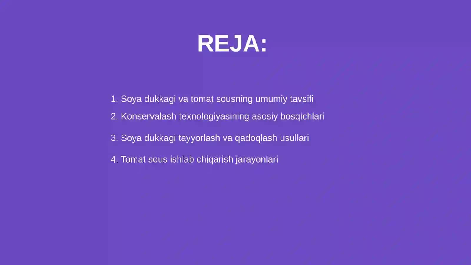 Soya dukkagi va tomat sousda konservalari ishlab chiqarish texnologik jarayonlari 2