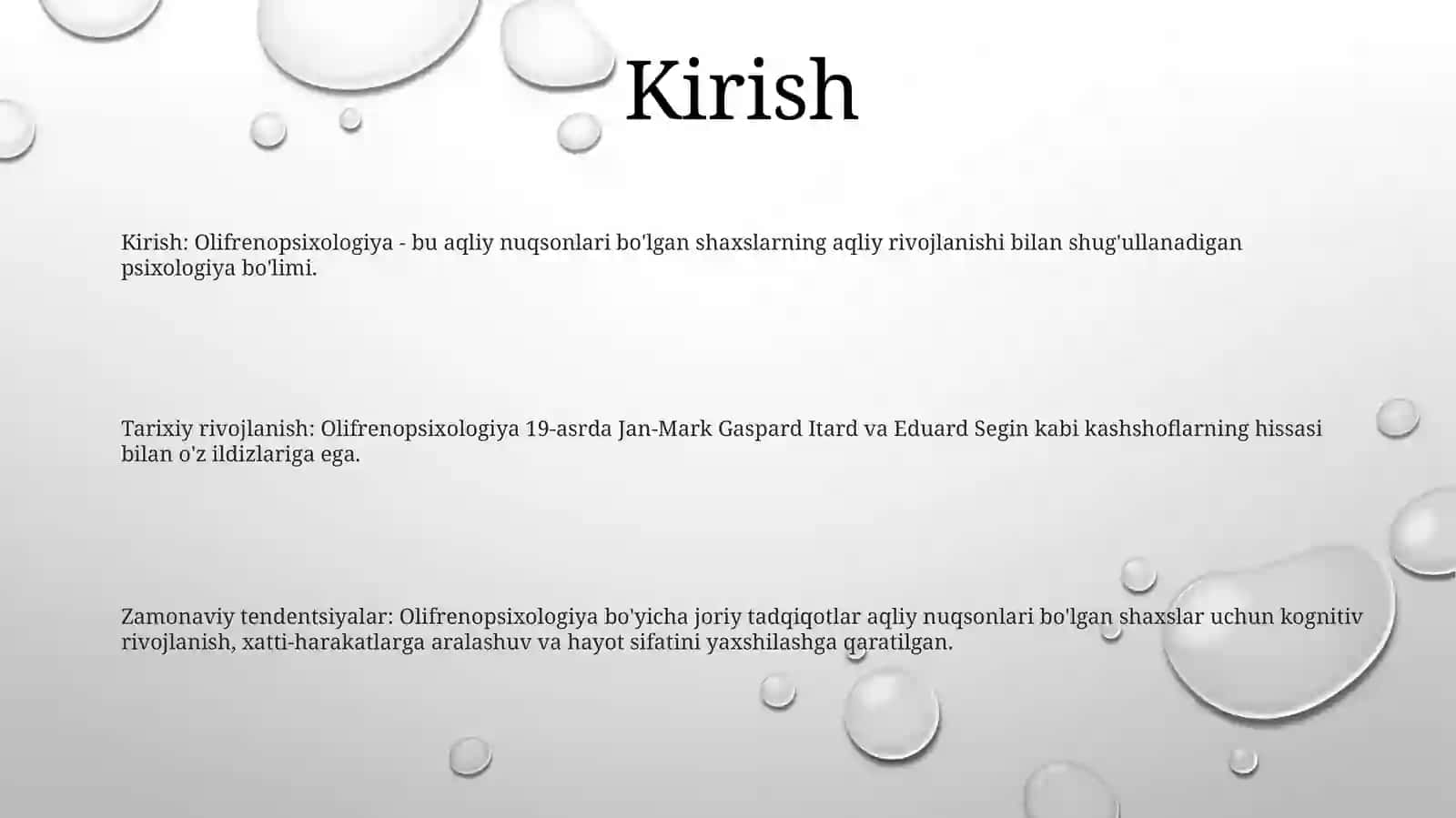 Olifrenopsixologiya Fanining Rivojlanish Tarixi 2
